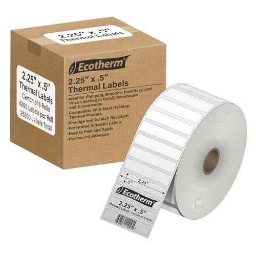 2.25" x .5" Thermal Labels (25200 Count)