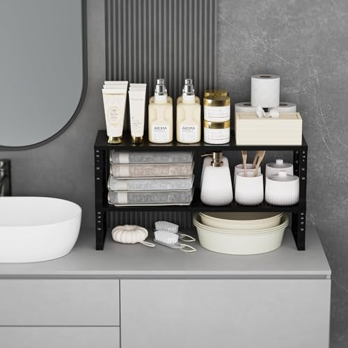 Expandable Spice Rack Kitchen Cabinet Shelf Organizer (2 Count)