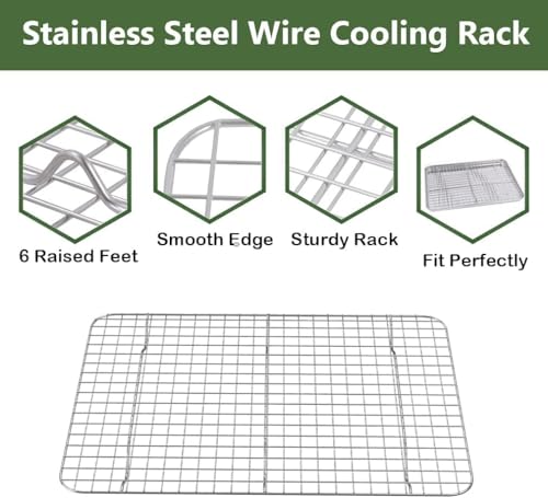 Half Baking Sheet Pan Cooling Rack Set