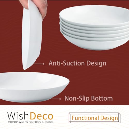 White Pasta Bowls Set of 6 (6 Count)