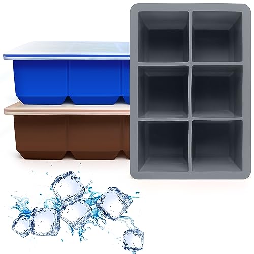 Silicone Ice Cube Trays 3 Pack (3 Count)