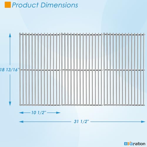 18 13 16" 7MM Solid Stainless Steel Cooking Grates Replacement Parts for Kitchen Aid 720
