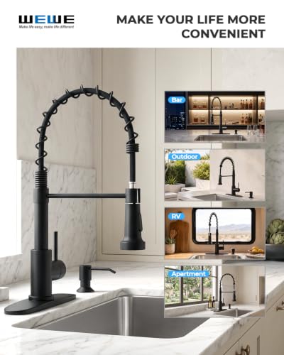 Utility Sink Faucet with Sprayer and Soap Dispenser