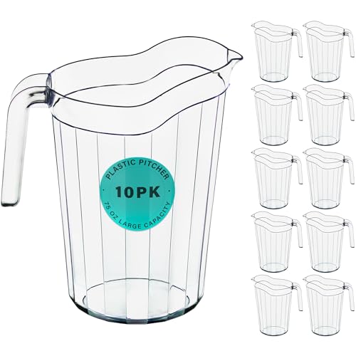 10 Pack 75 oz Polycarbonate Pitchers (10 Count)