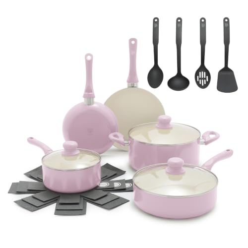 16pc Ceramic Nonstick Pots & Pans Cookware Set