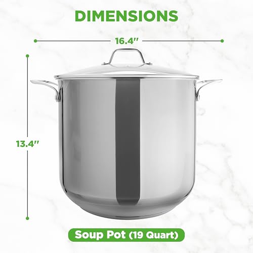 19 Qt Stock Pot with Lid