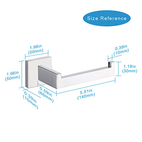 Polished Chrome Toilet Paper Holder SUS304 Stainless Steel (2 Count (1 roll each))