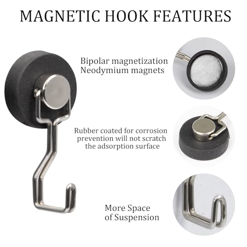 Rare Earth Strong Magnetic Hooks (12 Count)