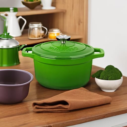 2.5 Qt Enameled Cast Iron Dutch Oven with Lid