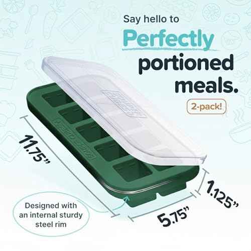 2 Tbsp Silicone Freezer Molds with Lids (2 Count)