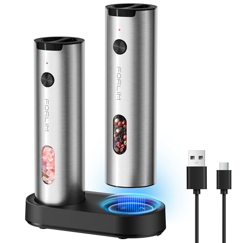 Electric Salt and Pepper Grinder Set Rechargeable (2 Count)