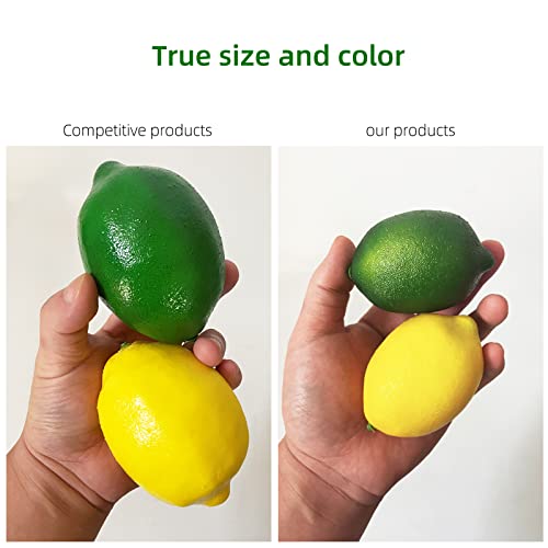 Fake Fruit Artificial Lemons 24 Pcs (36 Count)