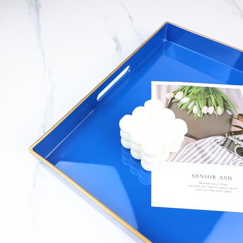 Blue Decorative Tray for Living Room