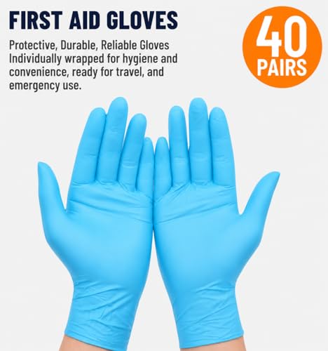 Individually Wrapped Black Disposable Nitrile Gloves (800 Count)