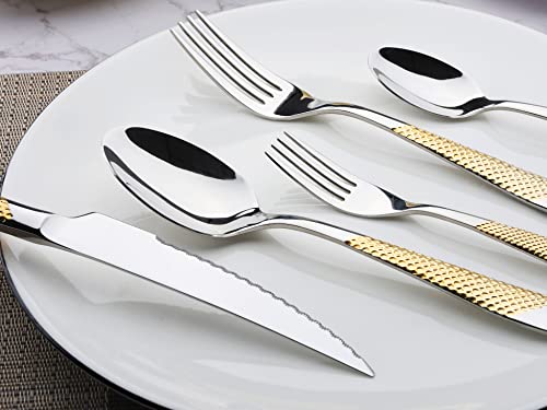 Gold Silverware Set 20 (20 Count)