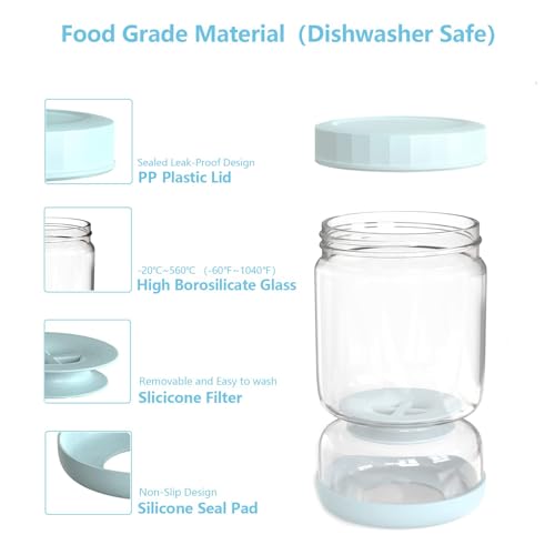 Pickle Jar with Strainer Flip (34 Fl Oz)