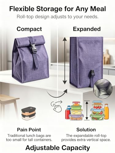 Insulated Foldable Lunch Bag