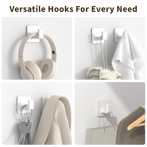 Square Self Adhesive Towel Hooks (4 Count)