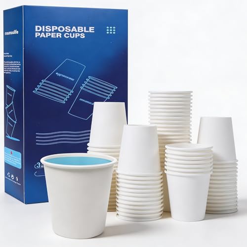 Disposable Paper Coffee Cups 3 oz 500 Count
