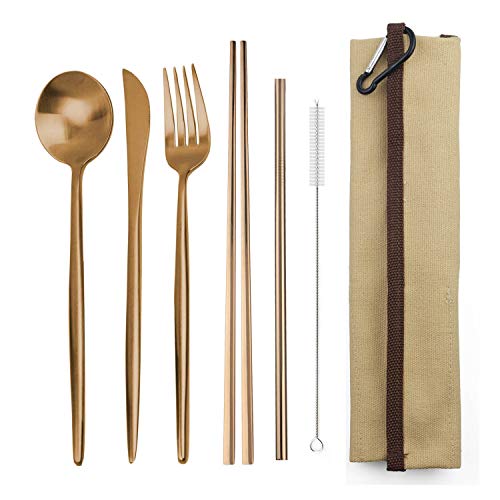 Portable 6 Pieces Flatware Set