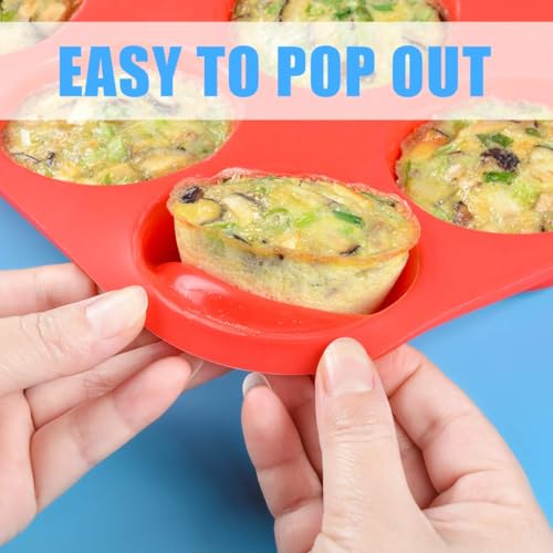 12 Cups Silicone Muffin Pans for Baking (2 Count)