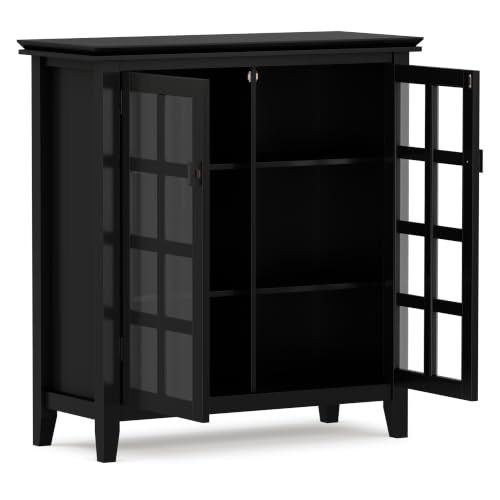 Artisan 38" Wide Solid Wood Storage Cabinet in Black