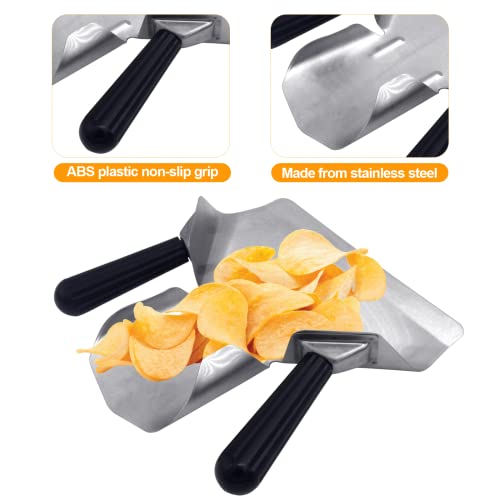 Double Handle Stainless Steel Popcorn & French Fry Scoop