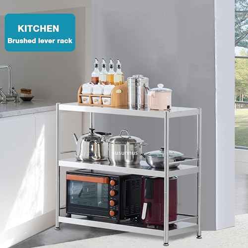 Stainless Shelving with Guardrails