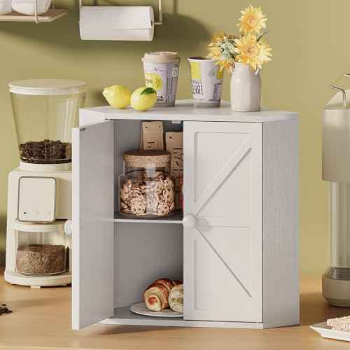 Corner Bread Box for Kitchen Counter Double Layer Bamboo Bread Storage Container Large Capacity Bread Storage Bin Farmhouse Breadbox Organizer