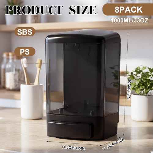 8 Pcs Wall Mounted Soap Dispenser (8 Count)