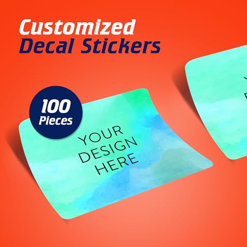 100 Custom Vinyl Stickers (100 Count)