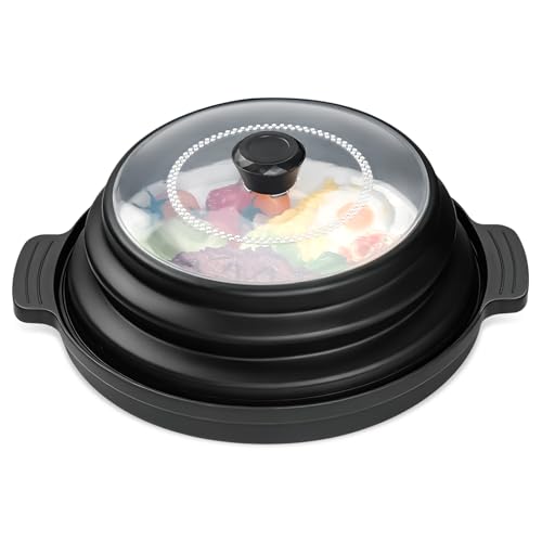 Microwave Splatter Cover for Food with Handle &Heat