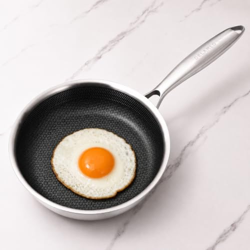 Tri Ply Stainless Steel Frying Pan 5.6" Nonstick kitchen skillet