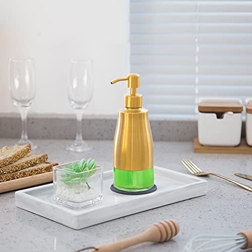 Gold Soap Dispenser with Coaster and Stickers