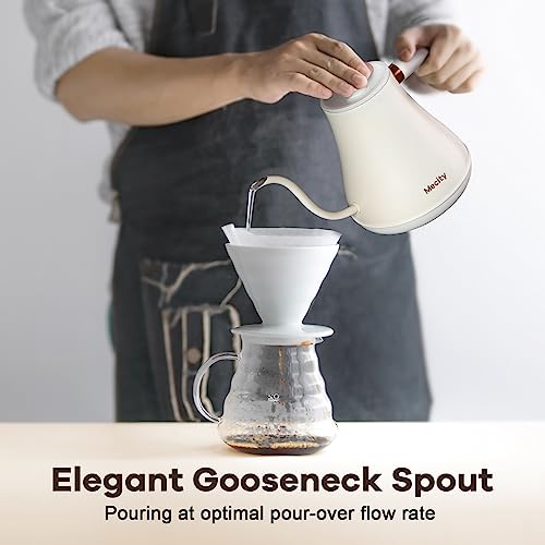 Electric Gooseneck Kettle With Keep Warm Function & LCD Display Automatic Shut Off Coffee Kettle Temperature Control Pour Over Kettle 1200 Watt