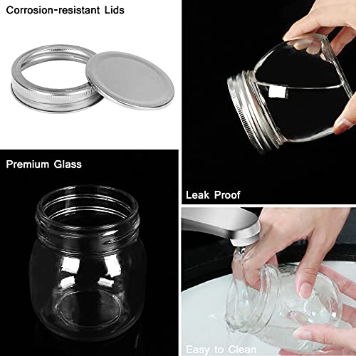 24 Pack 10 oz Glass Mason Jars (24 Count)