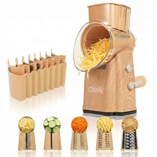 Upgrade Rotary Cheese Grater Shredder with Handle