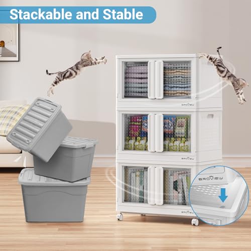 300Qt Stackable Storage Bins with Lids (3 Count)