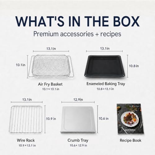 Infrared Heating 26.3 QT Air Fryer Toaster Oven
