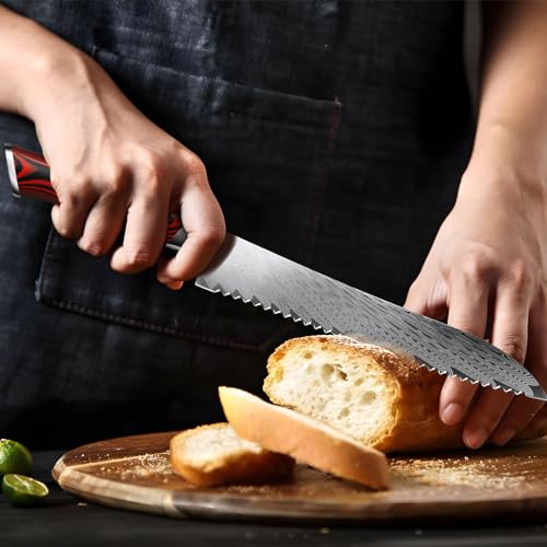8" Damascus Bread Knife