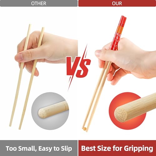 100Pairs Disposable Chopsticks Bamboo Individually Wrapped