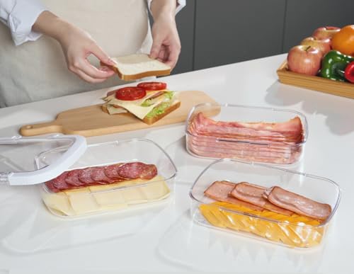 Duo Loc Deli Meat Containers for Fridge with Airtight Lids (3 Count)