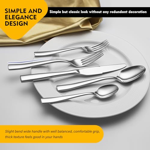Heavy Duty Silverware Set for 8 (40 Count)