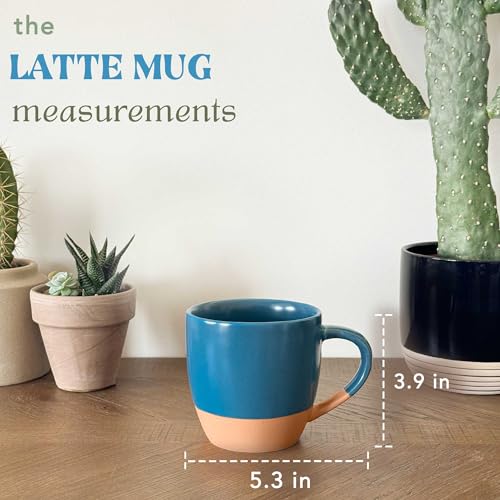Ceramic Artisan Matte Large Latte Mug Set of 4 (4 Count)