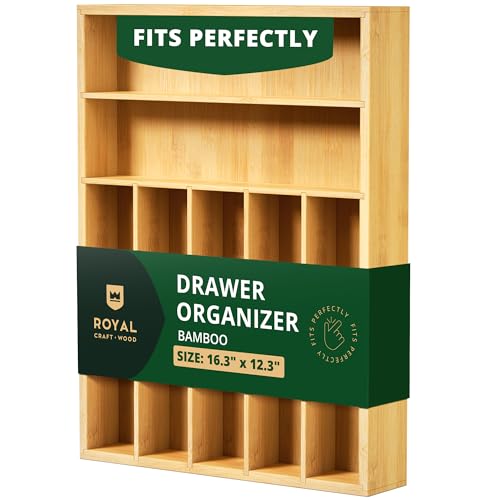 Luxury Bamboo Utensil Rack and Silverware Organizer