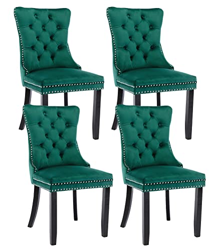 Green Velvet Dining Chairs Set of 4 (4 Count)