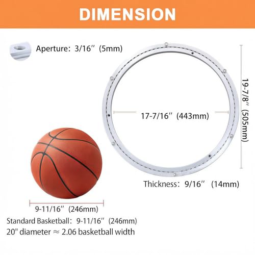 20 Inch Lazy Susan Hardware Mute Turntable Bearing 450 LBS Load Capacity Heavy Duty Lazy Susan Parts Kit Rotating Ring Mechanism for Dining Tables