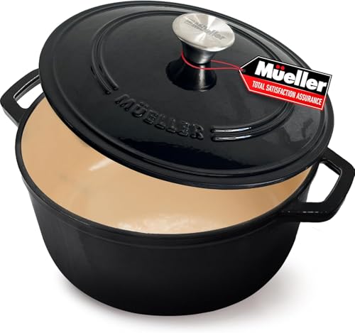 MUELLER HOME 4.5 QT Enameled Cast Iron Dutch Oven
