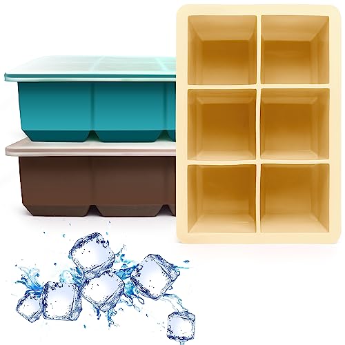 Silicone Ice Cube Trays 3 Pack (3 Count)