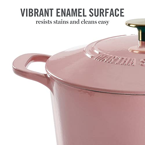 Gatwick 7 Quart Enamel Cast Iron Dutch Oven Pot with Lid